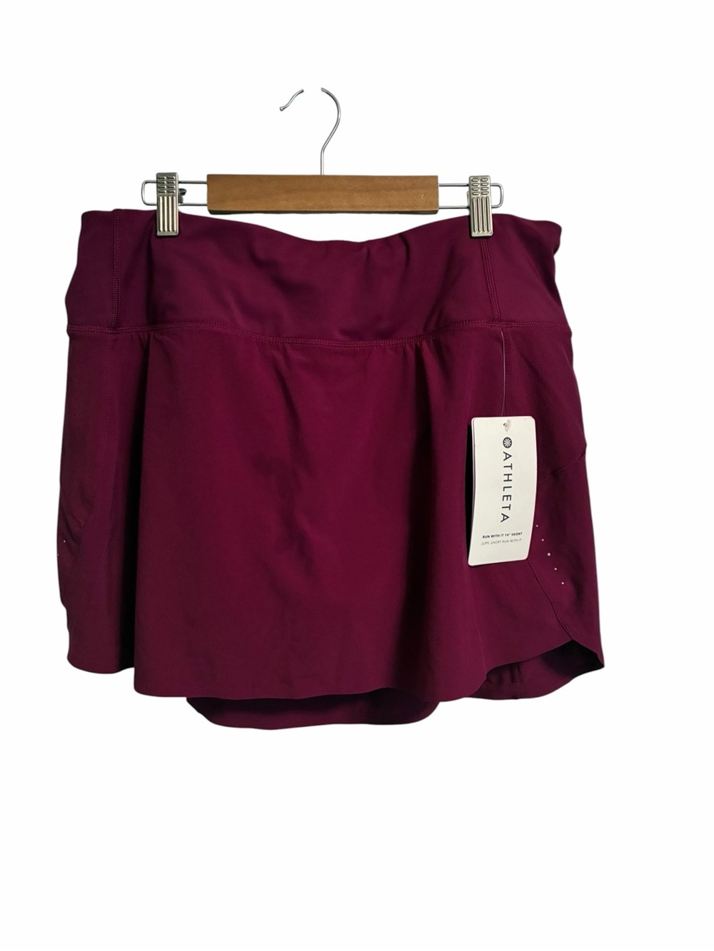 Athleta Women's Maroon Active Skort - Pleated Performance Shorts